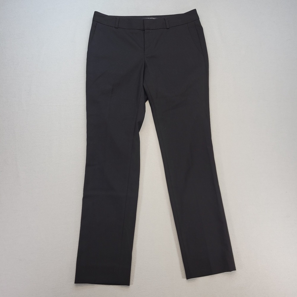 Banana Republic Black Straight-Leg Dress Pants